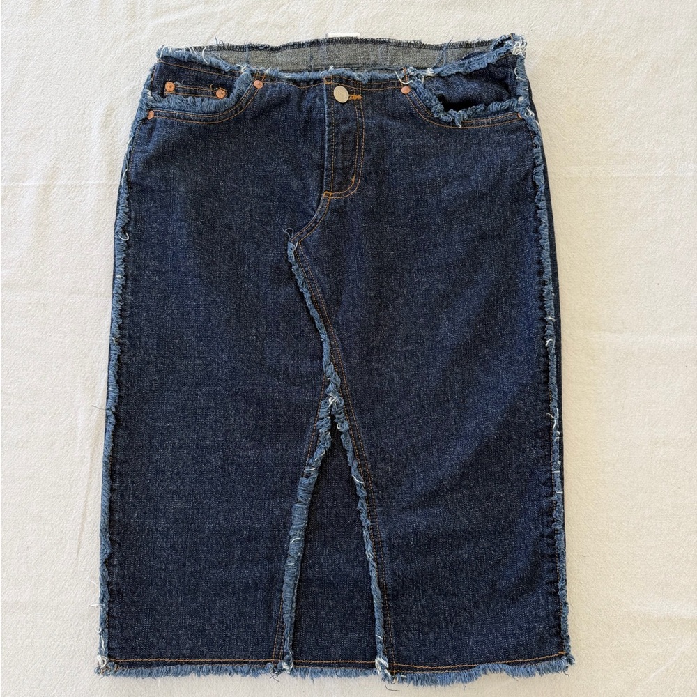 Vintage Paris Blues Original Frayed Skirt Size 3